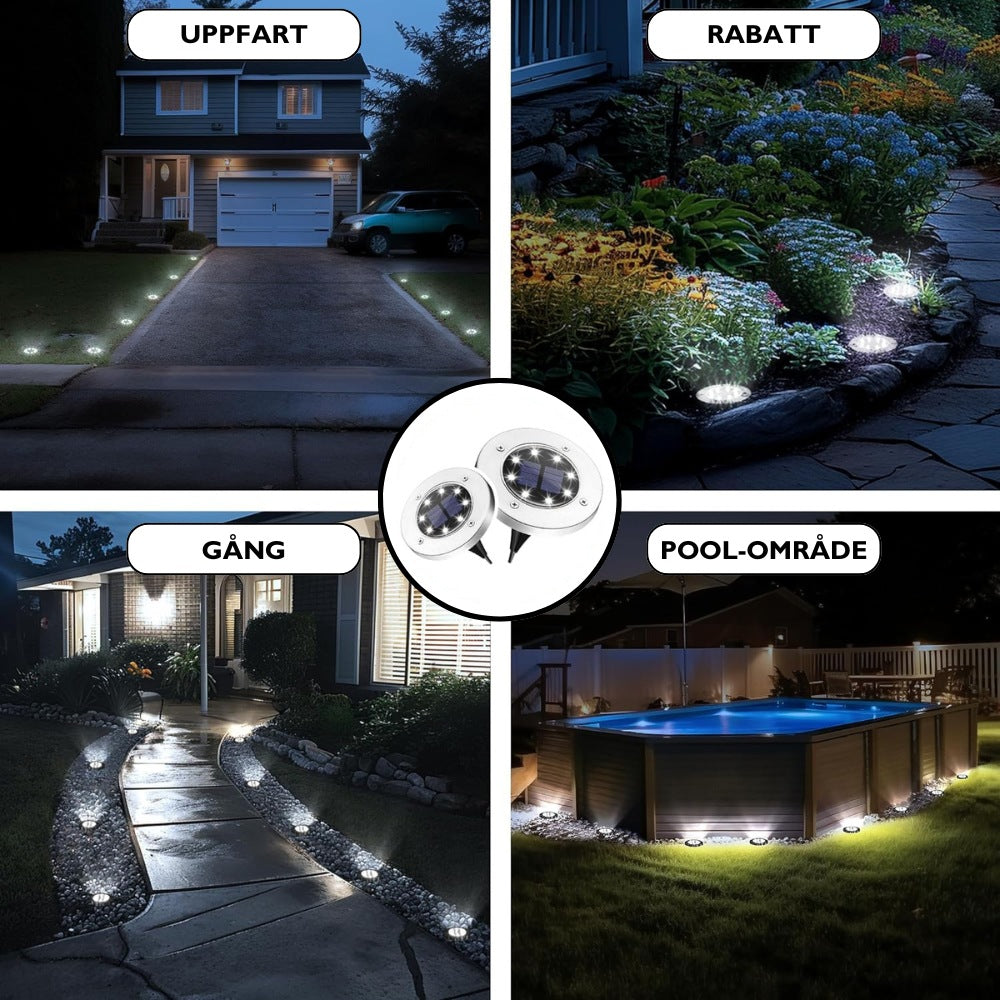 Light pucks | Solar-powered garden lighting