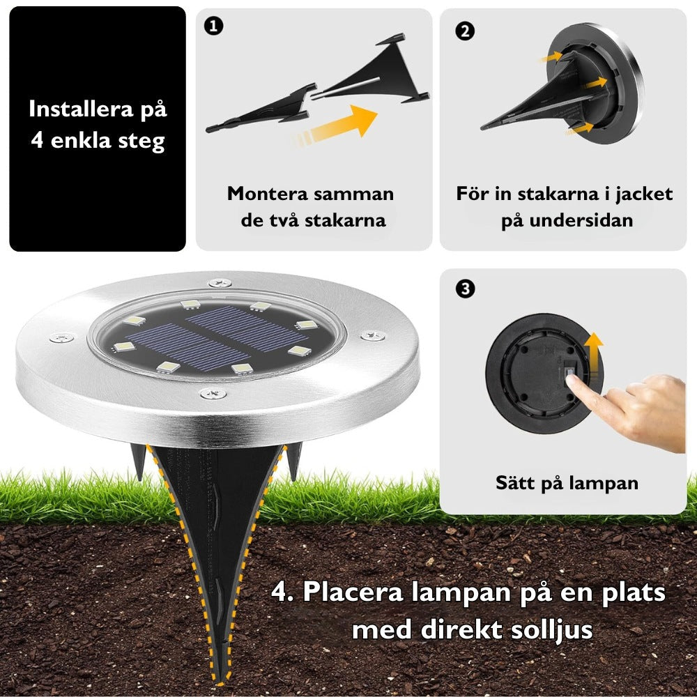 Light pucks | Solar-powered garden lighting