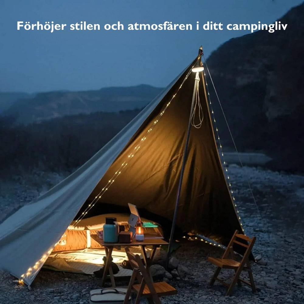 Folding LED light set (10 m) | Camping lighting